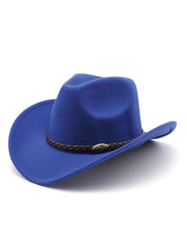 Unisex's Cowboy Hat, Fashionable Wide Brim Hat for Outdoor Activities, Casual Trendy Hat for Men & Women, Fashion Accessories for Daily Wear 3