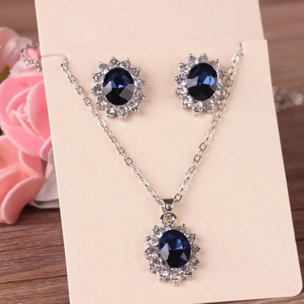 Cvqgivh- Necklace Earrings Set Flaring Temperament Jewelry Kit Fashion Jewelry Set for Wedding Elegant