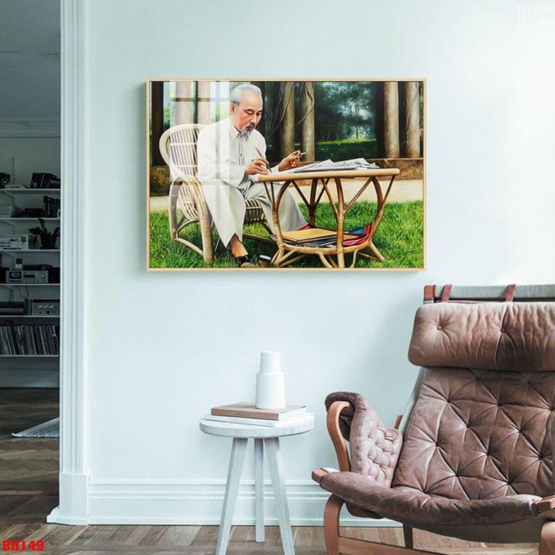 Product Introduction of Tranh tráng gương Bác Hồ Bác Giáp 35x50cm mã G1 Gỗ Hiện đại 4