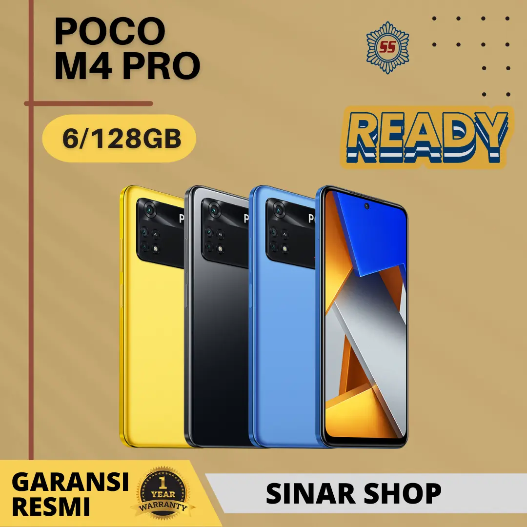 Handphone - Xiaomi POCO M4 Pro 6/128GB - Garansi resmi