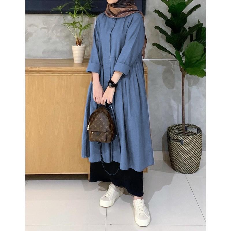 Product Introduction of ATASAN WANITA LONG TUNIK  Muslim FFA SERIES BAHAN RAYON TWILL PREMIUM  Tebal DAN  Lembut   size S, M, L, XL, XXL 28
