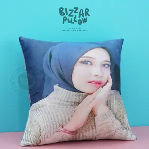 Bizzarpillow Bantal Foto Custom Fullprint 40x40 cm Kain Yelvo – Isi Silikon | Hadiah BZ021