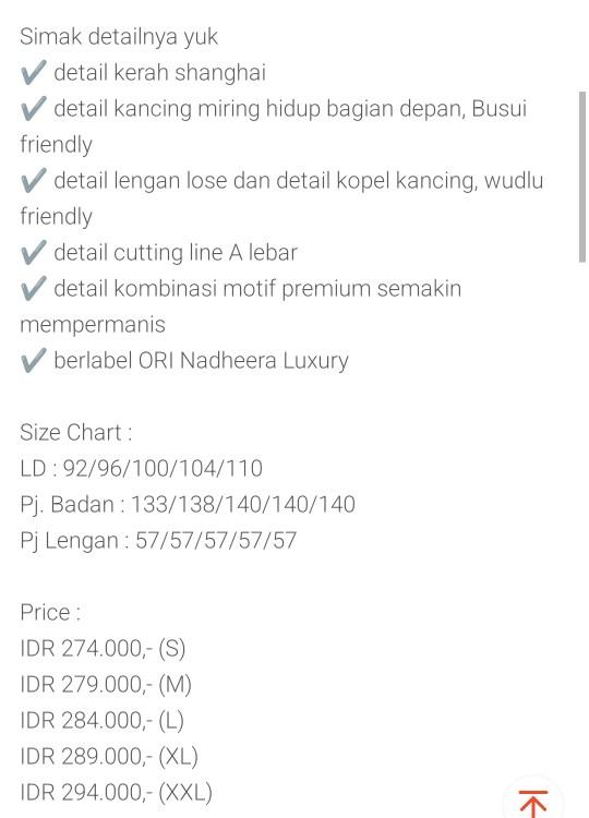 Product Introduction of GAMALEEA DRESS BY NADHEERA LUXURY ORI GAMIS NADHEERA GAMIS WANITA DRESS WANITA MUSLIMAH 0