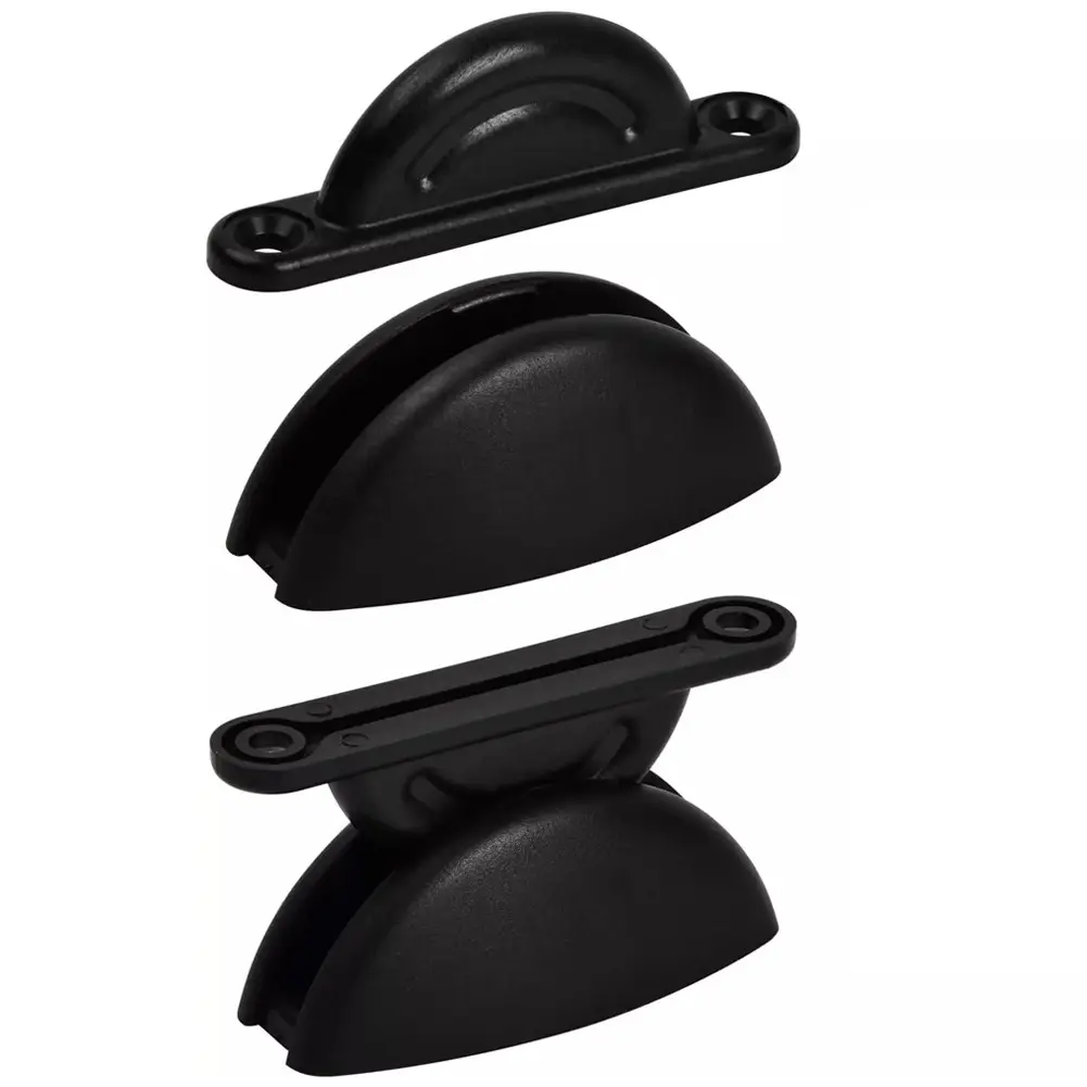 2xBlack Door Stopper Clip Nylon Cabin Door Suction Retainer Catch Motorhome Clip