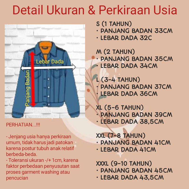 Product Introduction of Jaket Jeans Anak Perempuan Gambar 3D Usia 1 - 10 Tahun 0