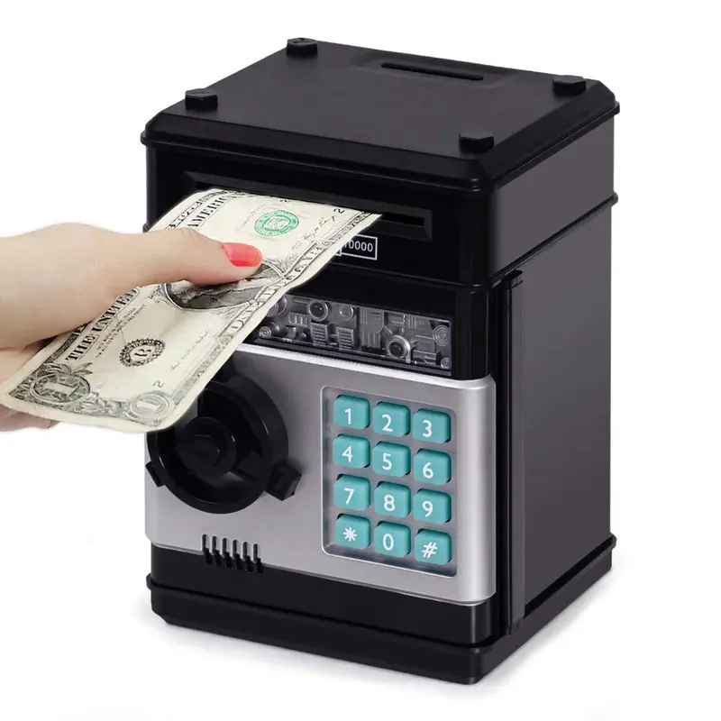 Cash Coin Piggy Bank, Electronic Coin Bank, Money Saving Machine, Home Decor for Living Room, Bedroom, Office(Batteries Powered, Batteries Not Included) 0