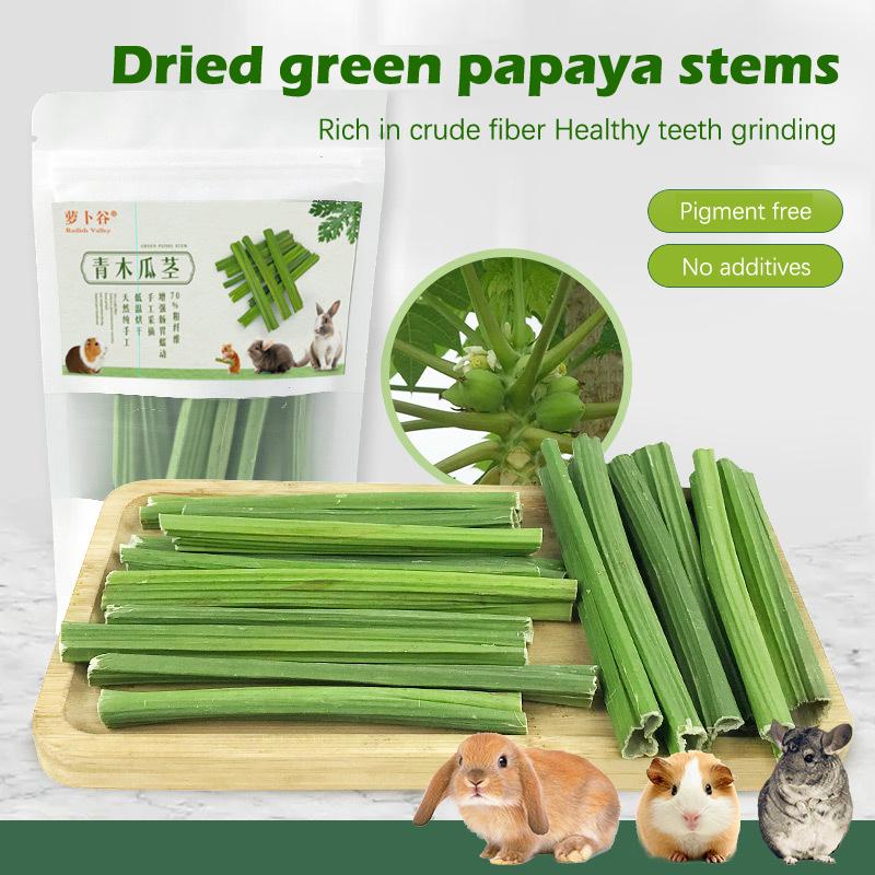 Product Introduction of Sweet Bamboo Stick Branch Rabbit Dried Papaya Stem Molar Sticks Small Pet Teeth Cleaning Teeth Treat Molar Chew Grinding Toy for Chinchilla Guinea Pig Hamster Natural Snacks 17