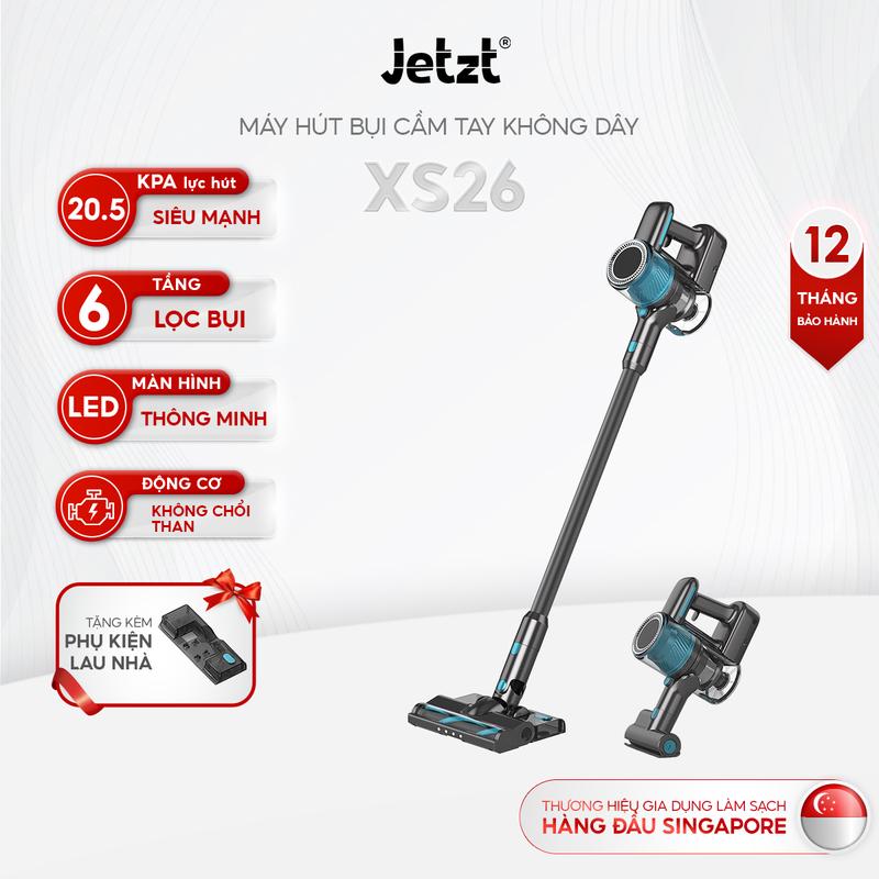   FLASH SALE  Máy hút bụi cầm tay không dây Jetzt XS26 lực hút 20.500PA khả năng làm sạch vượt trội chính hãng bảo hành 12 tháng 