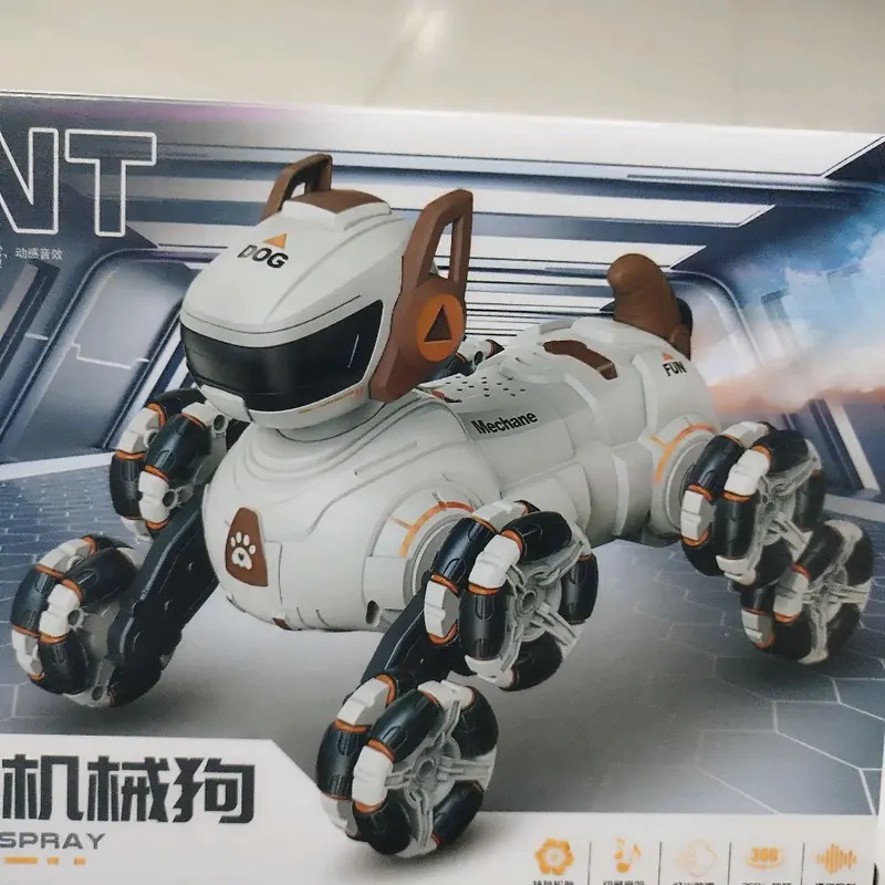 Chó robot điều khiển 8 bánh,nhạc,phun sương 6