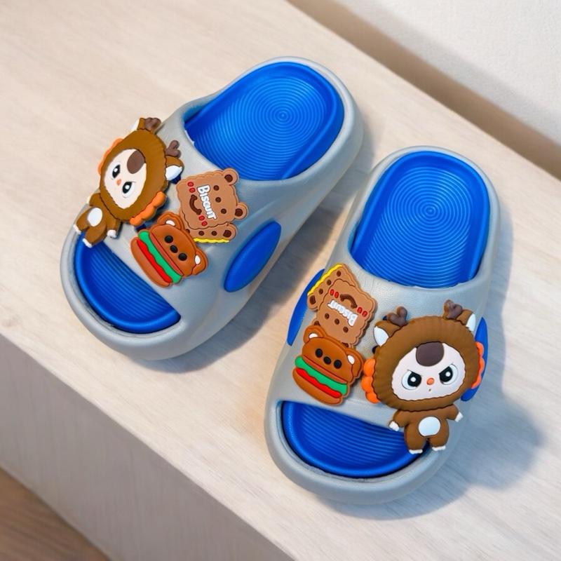 Dép bánh mì 2 lớp siêu nhẹ cho bé trai hình thỏ Babythree - tăng size dép nhỏ 0
