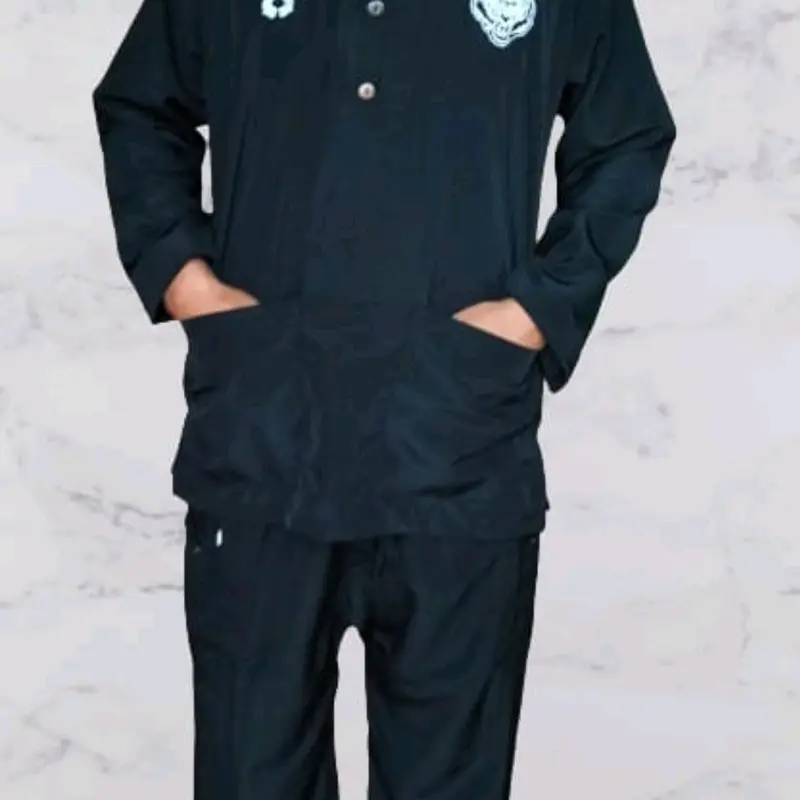 setelan baju pangsi dewasa bordir# baju pangsi Sunda kancing 3 bordir  Putih 1