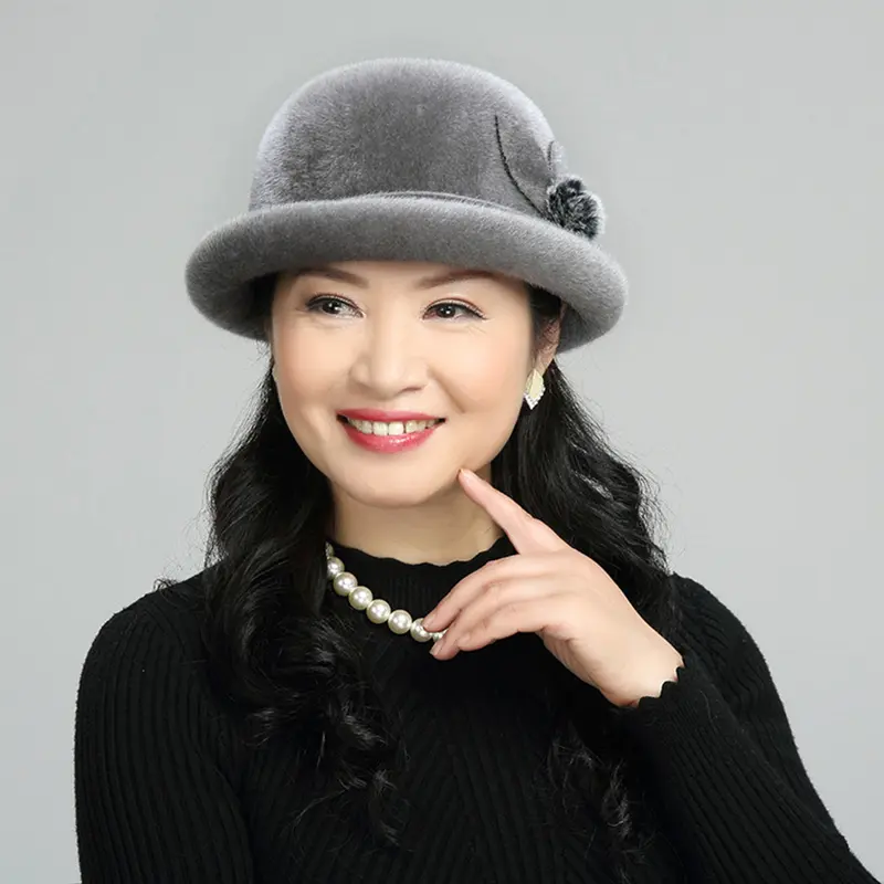 Mũ Mùa Đông Cho Nữ, Thanh Lịch, Màu Trơn Chống Gió, Có Hoa Trang Trí, Siêu Dày, Giữ Nhiệt, Thoải Mái, Thích Hợp Cho Mùa Thu Và Mùa Đông, Mũ Lông Giả, Mũ Lưu Vực, Cho Nữ 8