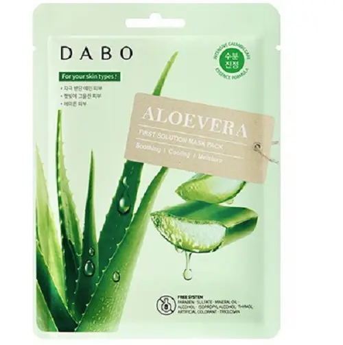 Đắp mặt nạ xoá mụn, sạch nhờn lô hội DABO ALOE hàn quốc 22ml/chiếc- Hàng chính hãng Dưỡng Da Mặt Skincare Nữ Mask Dưỡng Ẩm Da Làm Đẹp Da