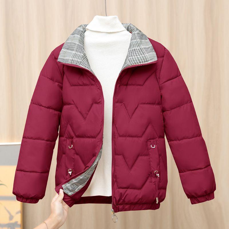 Product Introduction of Cotton-padded Jacket Short Women's New Winter Large Size Fashion Stand-up Collar Warm Loose Jackets 17