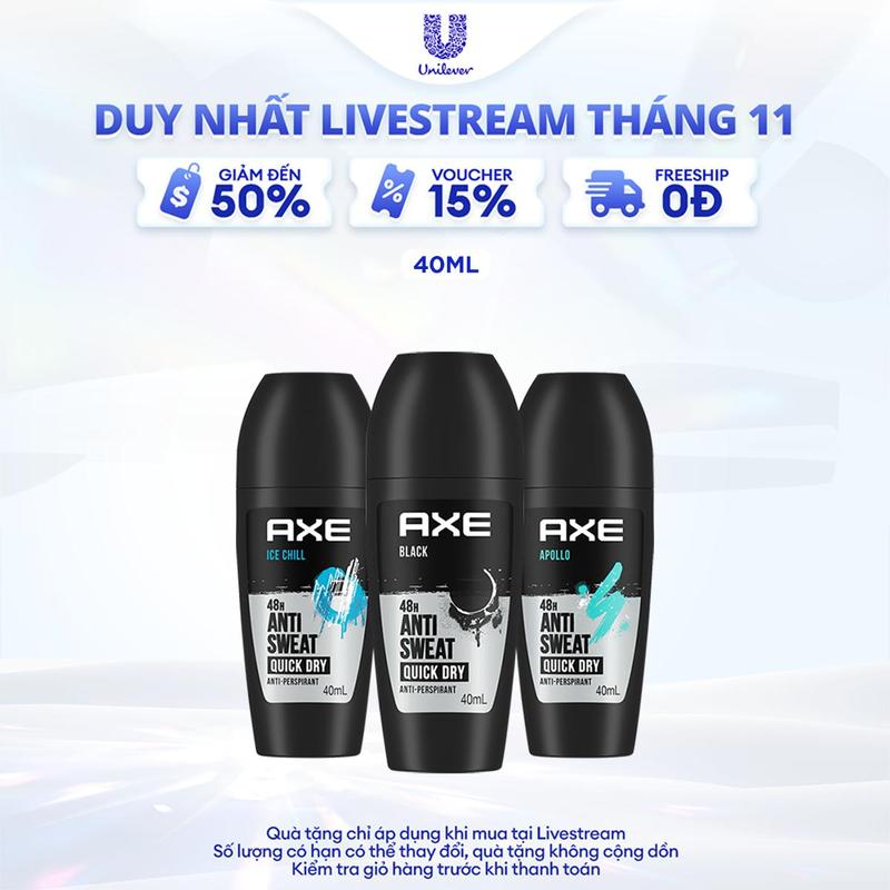   KOL Live 2  Lăn khử mùi Axe hương nước hoa 40ml nam tính hỗ trợ ngăn mùi  2  