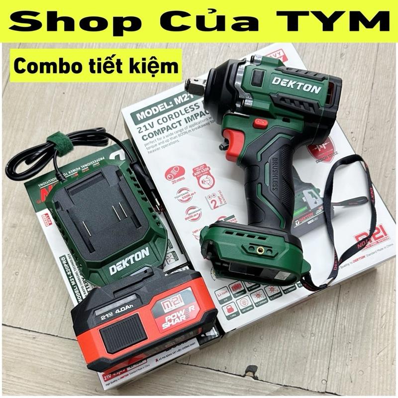 Máy siết bulong pin550Nm / Dekton M21-IW550PRO (đồ  nghề sửa xe) lực siết 550N.m ,motor brushless, chân M21  / chính hãng