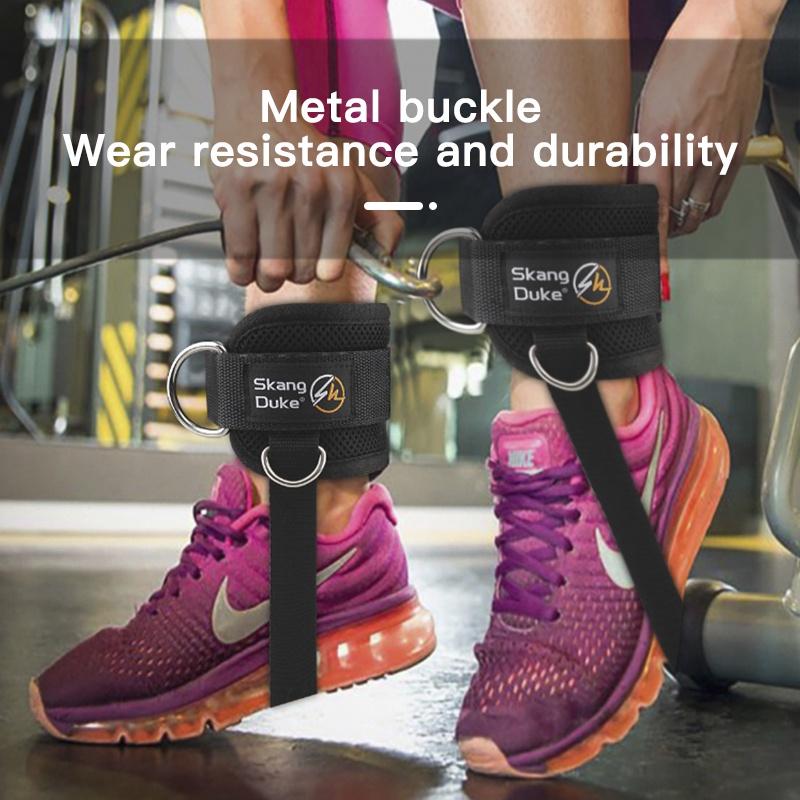 Product Introduction of New Padded Ankle Straps for Cable Machines Double D-Ring Fitness Cuffs Gym Workouts Rebate Leg Extensions Hip Abductors 3