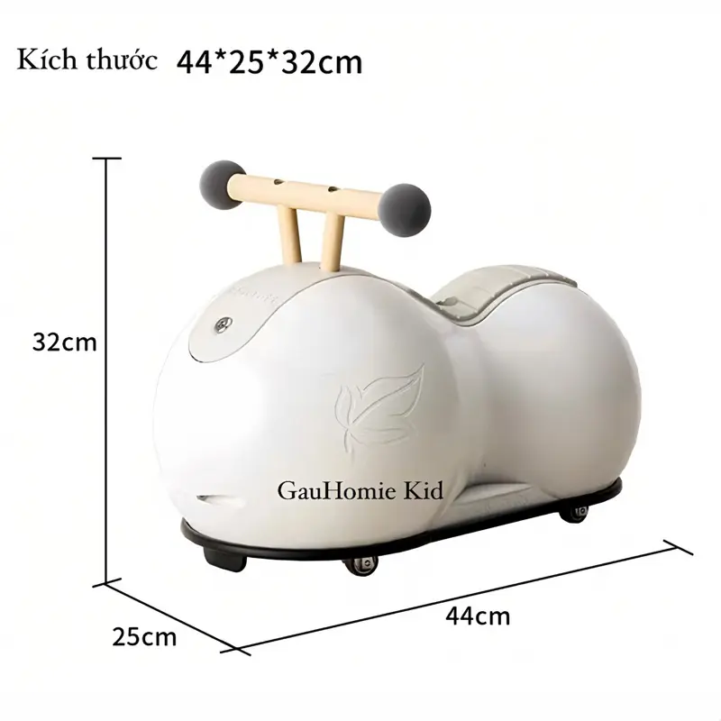 Xe Đậu Phộng, Xe Củ Lạc , Xe Con Sâu , Xe Chòi Chân Cho Bé Hàng Cao Cấp Bravold Từ 1-3 Tuổi GauHomie Kid 6