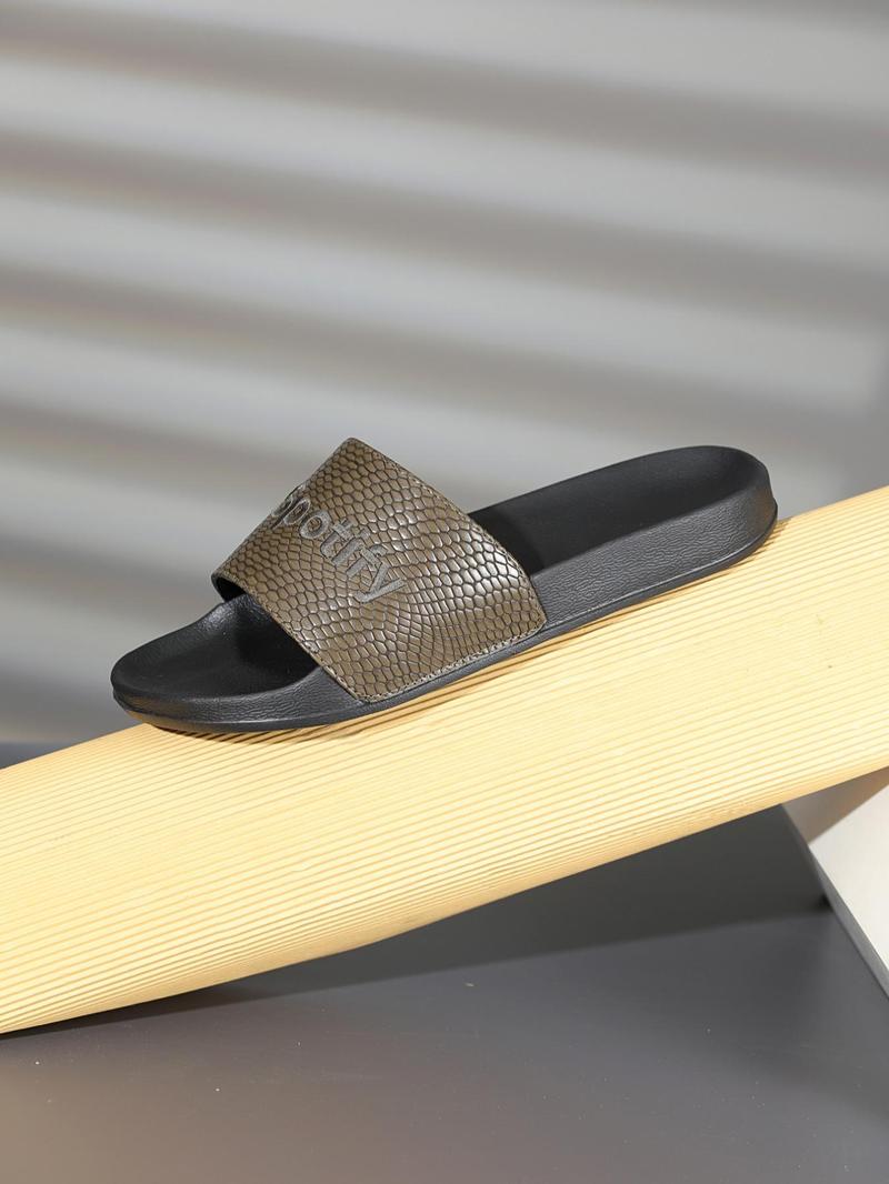 Product Introduction of Men's Geometric Pattern Slides, Casual Comfortable Breathable Non-slip Slippers for Indoor & Outdoor Wear, Fashionable Slides for Daily Wear, Walking Shoes 2