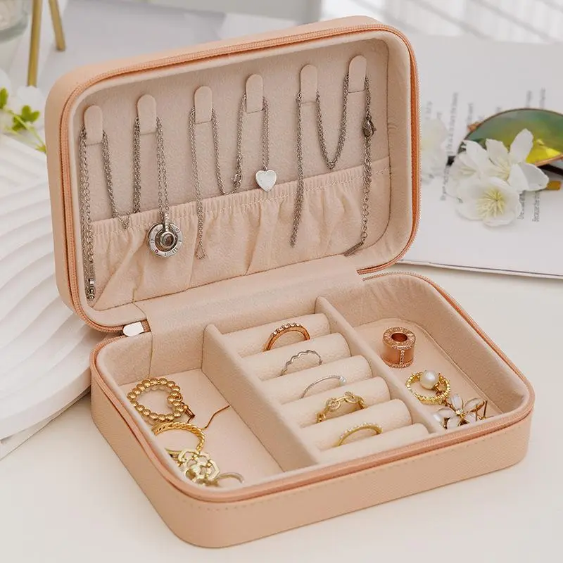Portable Jewelry Storage Box, 1 Count Multi Grid Jewelry Organizer, Jewelry Storage Box for Earrings, Rings, Necklaces, Home Organizer