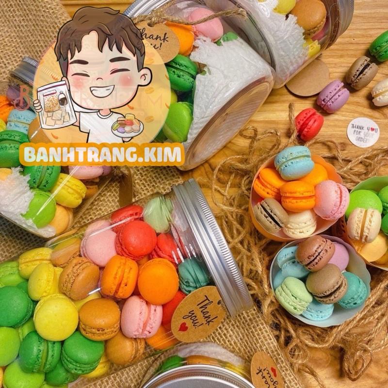 Bánh macaron mini đựng trong hộp nắp nhôm cao cấp (Hộp 30v mini)