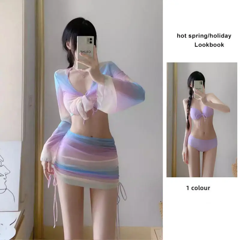 Áo Tắm Mùa Xuân, Bikini, Siêu Gợi Cảm, Phong Cách Dễ Thương Và Gợi Cảm, Dành Cho Phụ Nữ, Cảm Giác Cao Cấp Mới 2024, Hai Mảnh, Giấu Bụng, Bó Sát 0