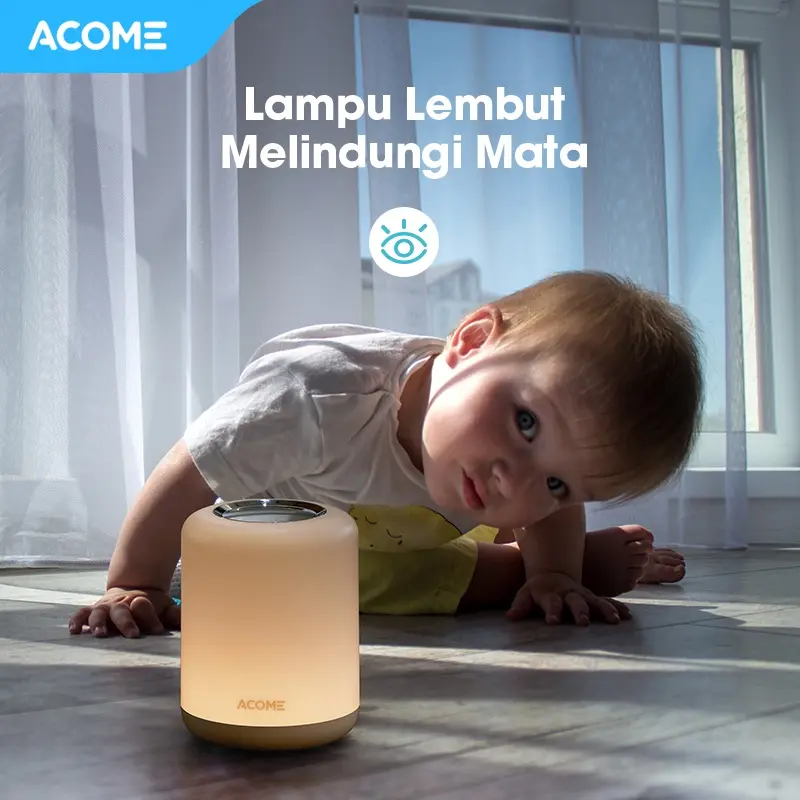 【BISA COD】ACOME IOT Lampu Smart Lembut Melindungi Mata Multicolor 16 Juta Warna Cold Light Warm Light RGB Light Lampu Tidur Pintar Lampu 2