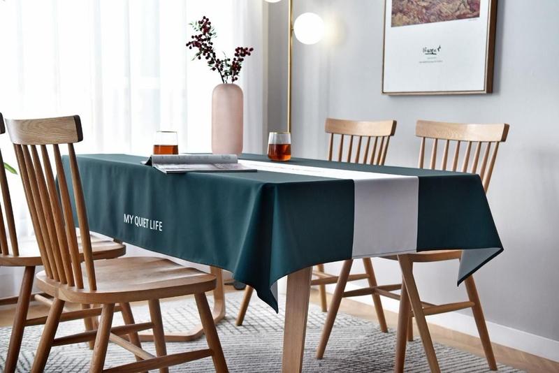 Product Introduction of INS Tablecloth Fabric Cotton and Linen Fresh Nordic Style Net Red Girl Heart Coffee Table Desk Pad Oval Tablecloth 6
