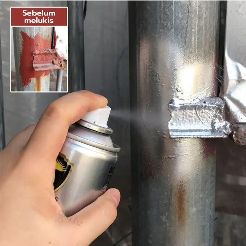 Cat Semprot Chrome 350ml Chrome Spray Pain Warna Chrome Krum Stainless Automotive Metallic Paint Chrome  Cat Semprot Krom 350 ML Warna Krom Cat Logam Otomotif Krom Cat Semprot Krom Sapporo Baja Tahan Karat Krom 3