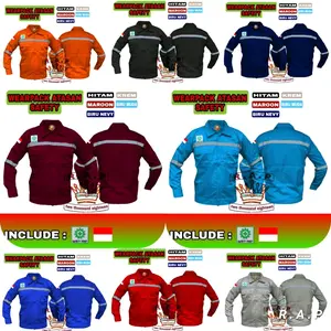 KAMEJA KERJA PROYEK SAFETY KAMEJA LAPANGAN KAMEJA LAS BENGKEL Poliester Katun Wearpack Pria Panjang Pendek