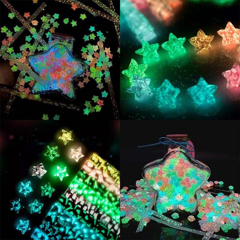 Giấy Gấp Origami, Thiết Kế Ngôi Sao Phát Sáng Sáng, Sáng Tạo Và Đầy Màu Sắc, Đồ Dùng Quà Tặng Sinh Nhật, Tự Làm