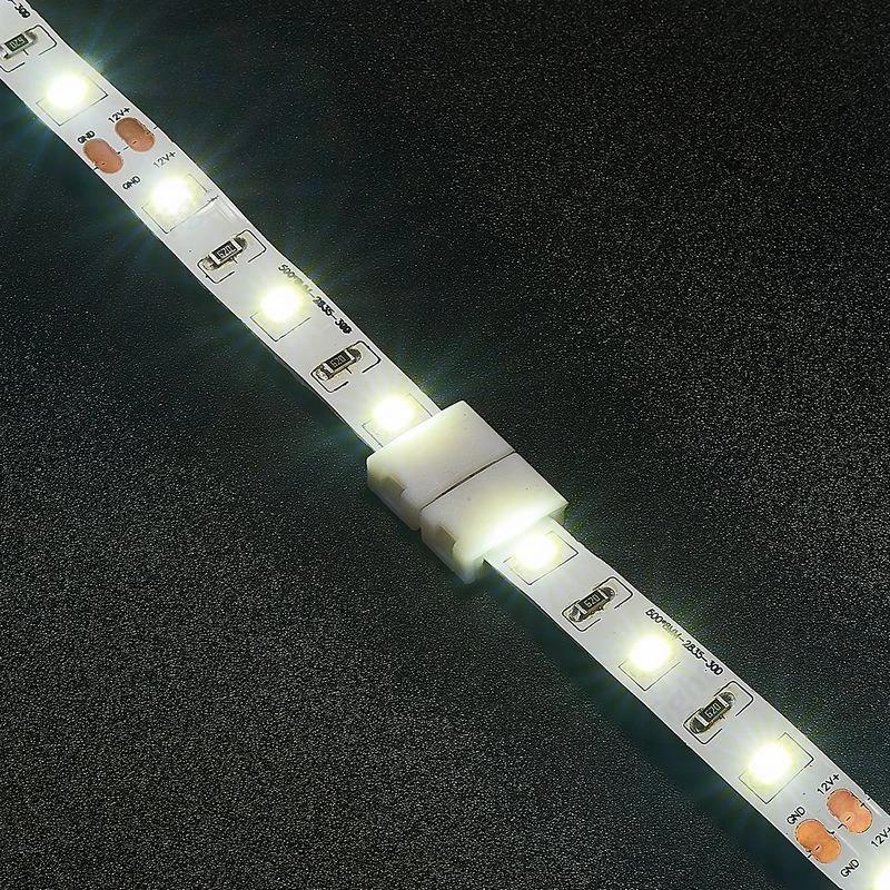 Product Introduction of 10pcs Solderless LED Strip Connector 4 pin 10mm 8mm L I Type Unwired Gapless Terminal Extension For SMD 5050 2835 LED Strip 10