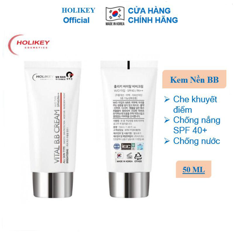 Kem nền trang điểm, Kem trang điểm chống nắng Holikey Vital BB Cream Hàn Quốc SPF /40 PA 50ml 0