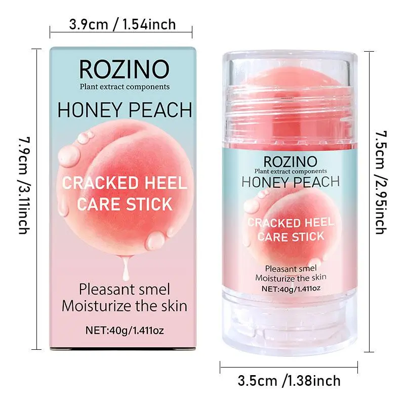 Honey Peach Cracked Heel Care Stick, Moisturizing Foot Care Stick, Quickly Care Stick for Dry and Cracked Skin, Suitable for Women & Men, Moisturizer, Body Care, Moisturize The Skin 1