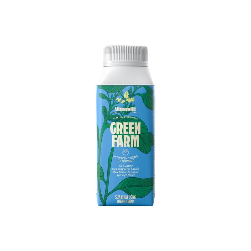 AFF - CHỈ GIAO THÀNH PHỐ LỚN BÁN KÍNH 10KM Combo 8 Hộp Sữa chua uống thanh trùng Green Farm ít đường 200ml
