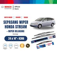 Gambar Bosch Wiper Mobil Honda Stream Set Advantage 24 - 14 Inci dan H306 dari Bosch Automotive Kab. Bekasi 1 Tokopedia