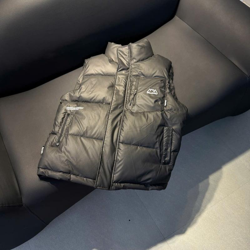 Áo Khoác Phao Gile Nam Dáng Xuông Có Bo Rút Phong Cách Trẻ Trung