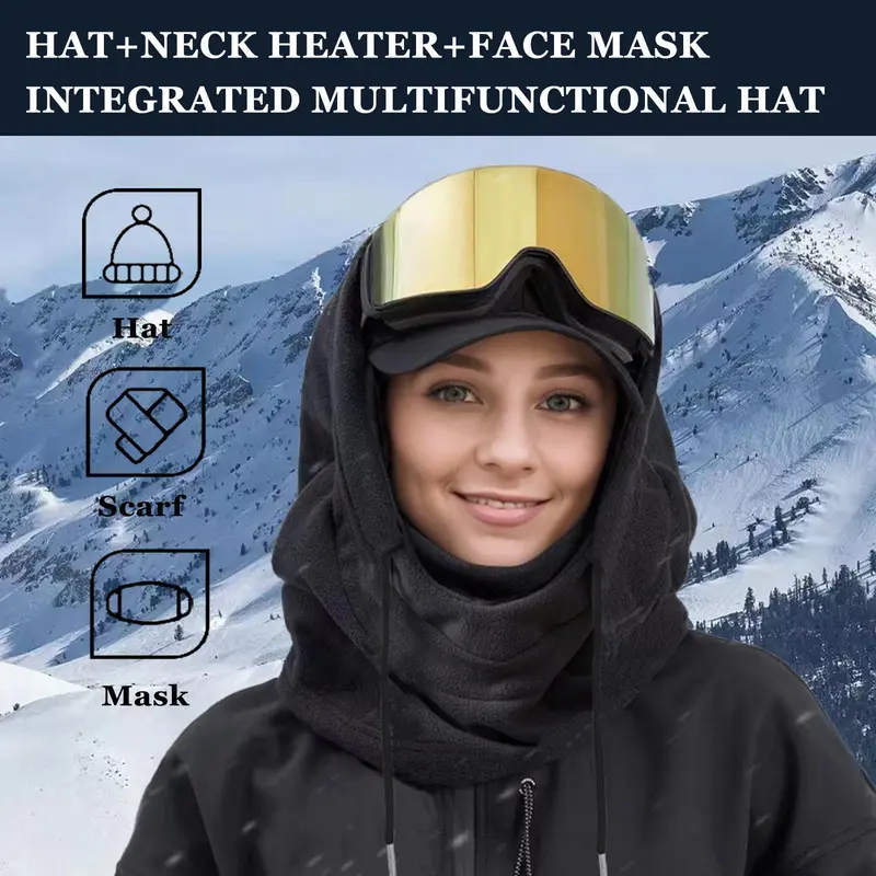 Winter Cycling Face Mask, Windproof Neck Warmer, Outdoor Sports Warm Face Mask, Protective Gear 2