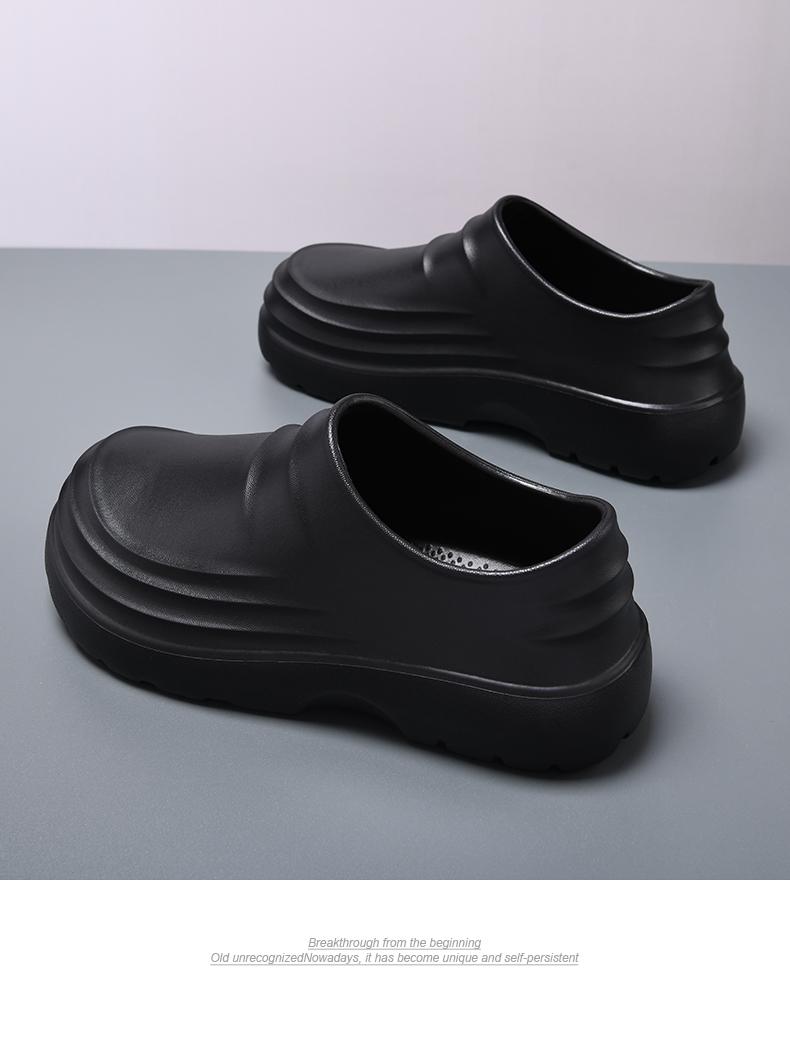 Product Introduction of New Styles Wholesale Nude Black Working Shoes for Men Chef Waterproof Clogs Factory in China Low Price Eva Lightweight 13