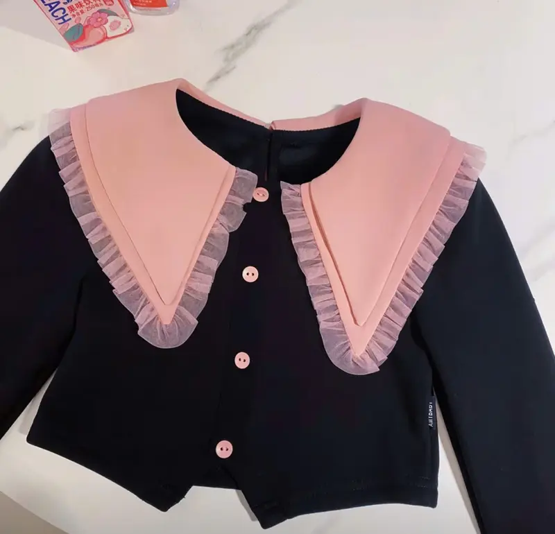 Bộ cổ hồng cho bé gái, set cổ hồng bé gái hàng thiết kế 3