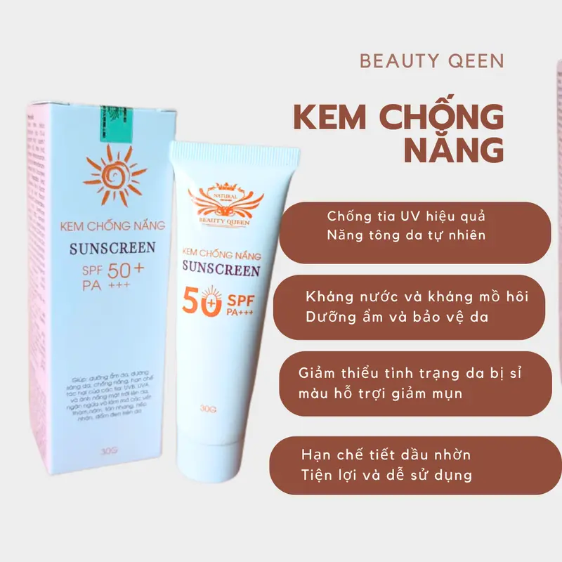 Kem chống nắng nâng tone SPF 50+ Tất cả các loại da Kem dưỡng da 3 trong 1 - Skincare chong  nang Trắng Da 1