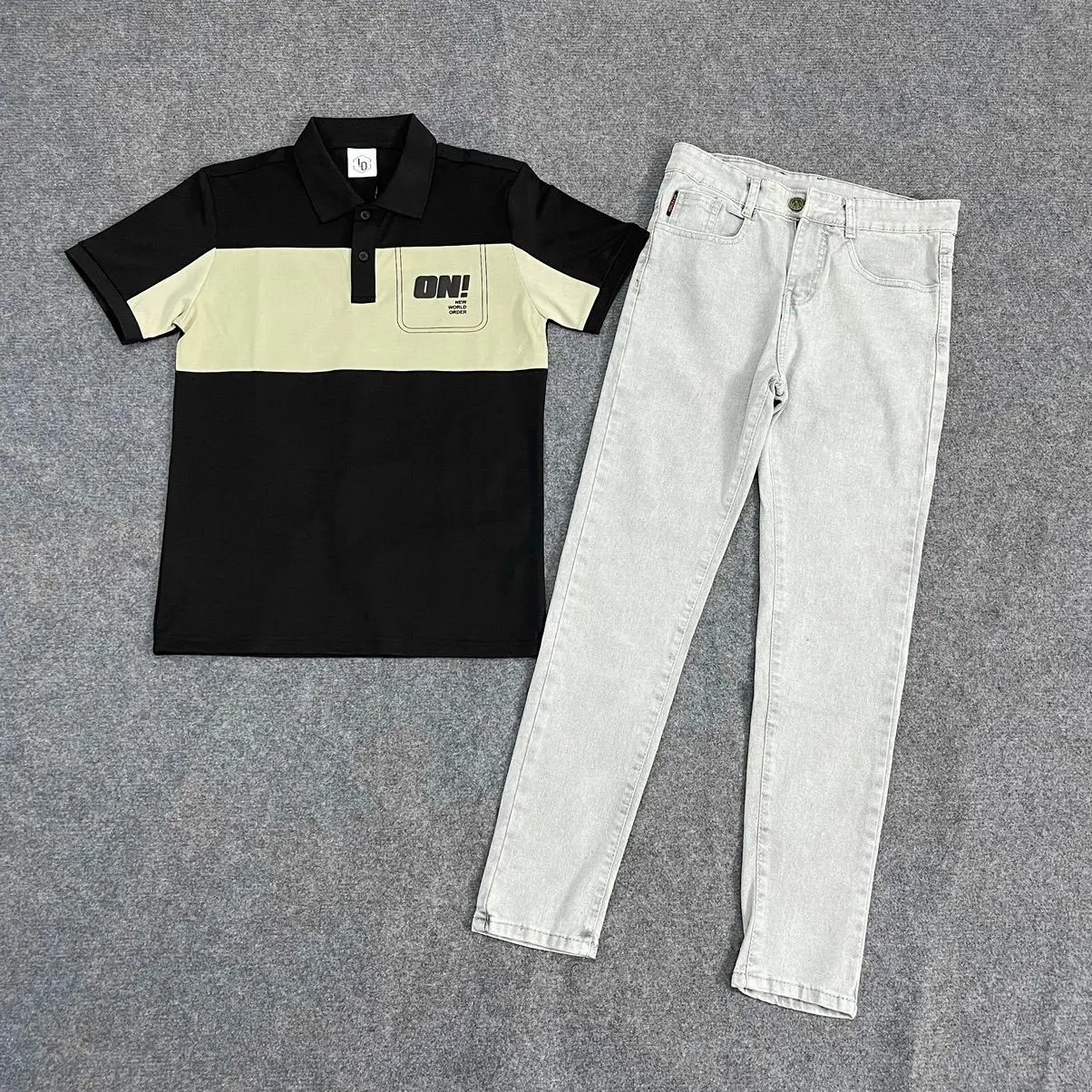 combo áo Polo ON ĐEN phối Quần Jean Nam 311