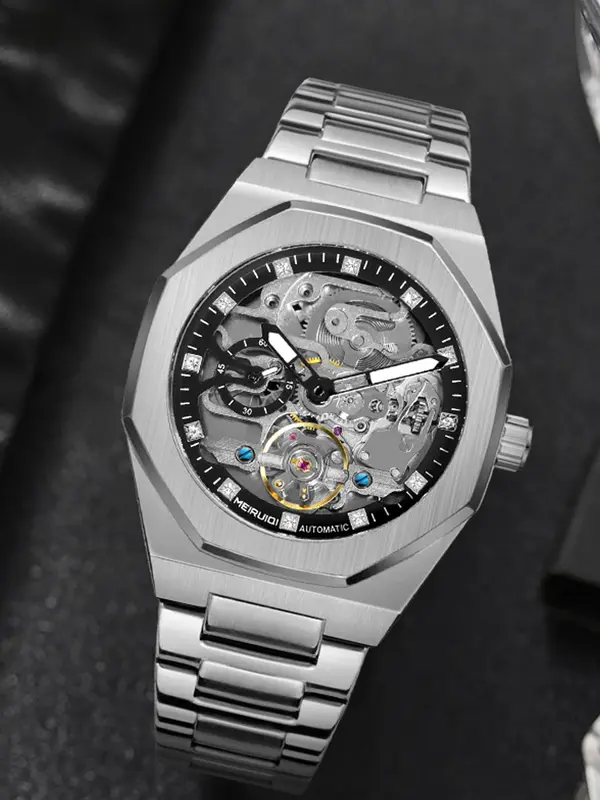Men's Business Fashion Mechanical Watch, Fashion Watch, Trendy Watch for Daily Life, with Box 3
