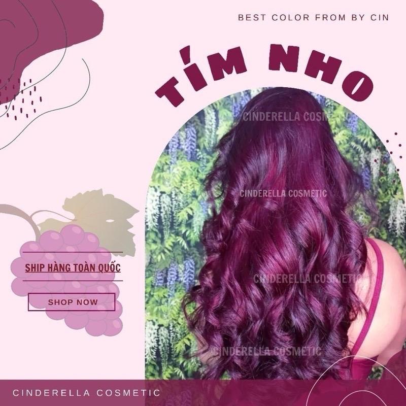 Thuốc nhuộm tóc màu Tím nho