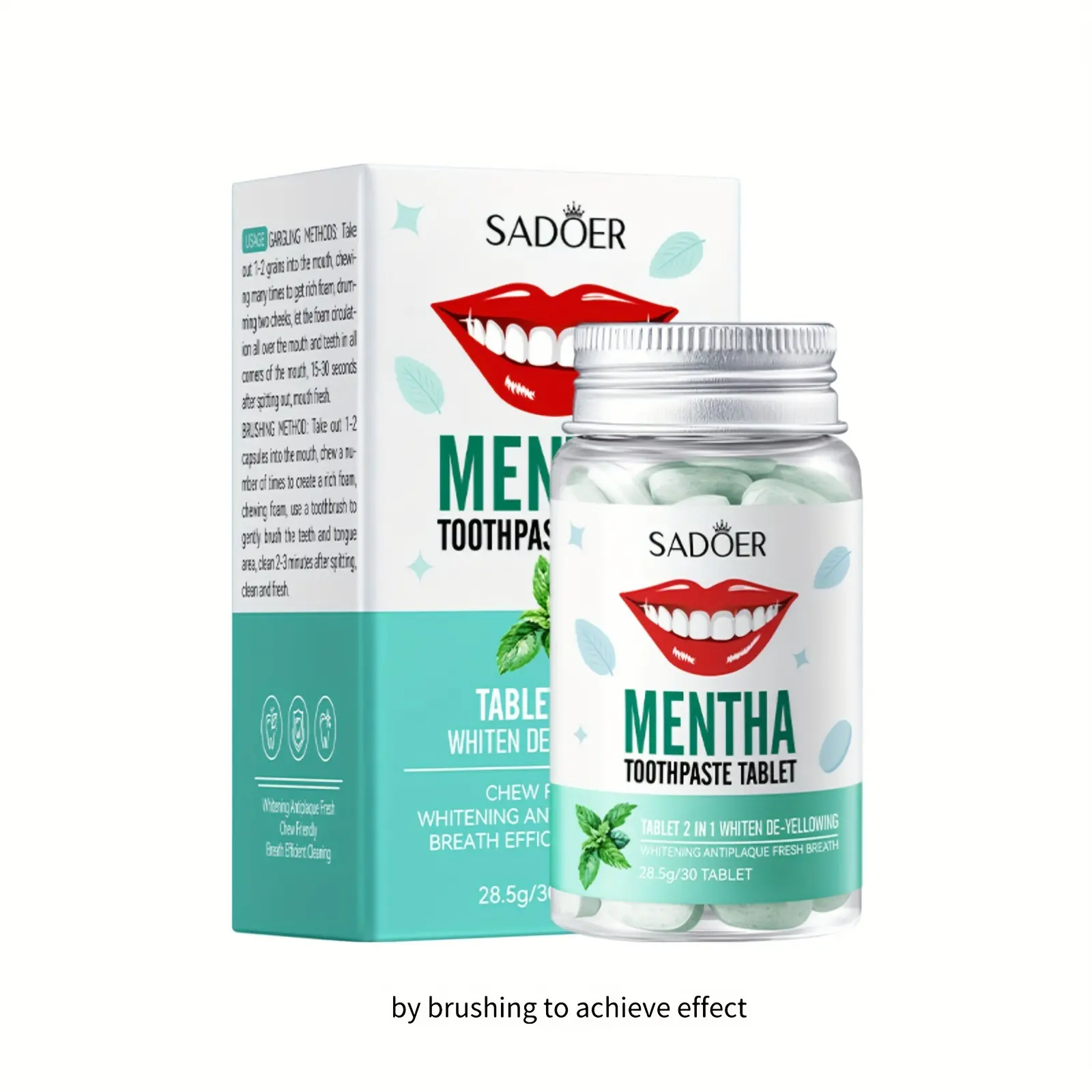 28.5g Mentha FlavorToothpaste Tablets Chewable Toothpaste Tablets - 30 ...