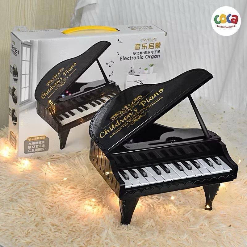 (TẶNG PIN)  Đồ Chơi Đàn piano MINI cho bé, Đàn piano điện có hiệu ứng đèn, đàn organ mini 14