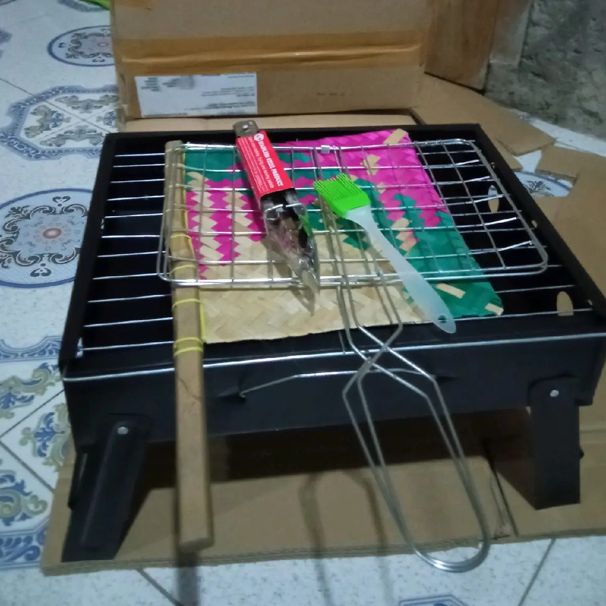 PAKET KOMPLIT PANGGANGAN IKAN SATE PEMANGGANG KUAS JEPITAN CAPITAN KIPAS