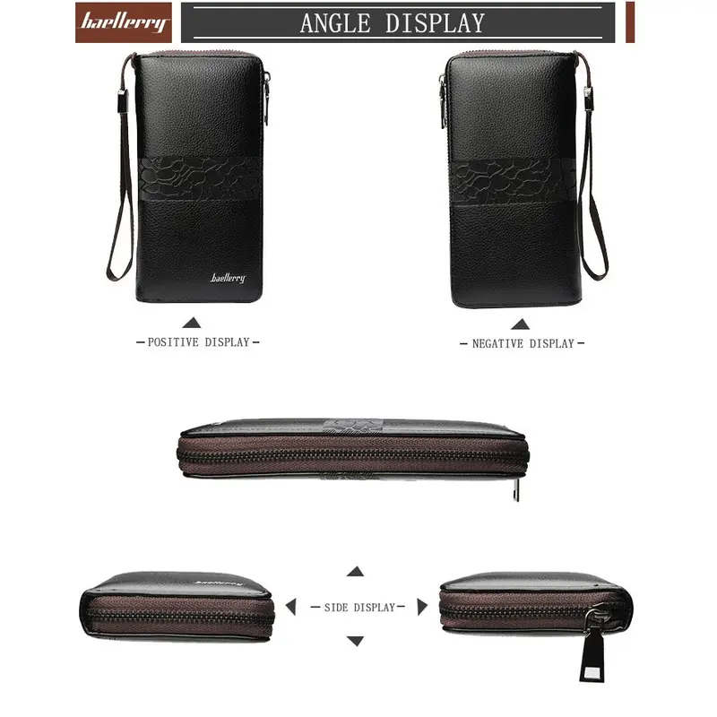 BAELLERRY 6085 Dompet Pria Wanita Panjang Bahan Kulit PU Leather Premium 4