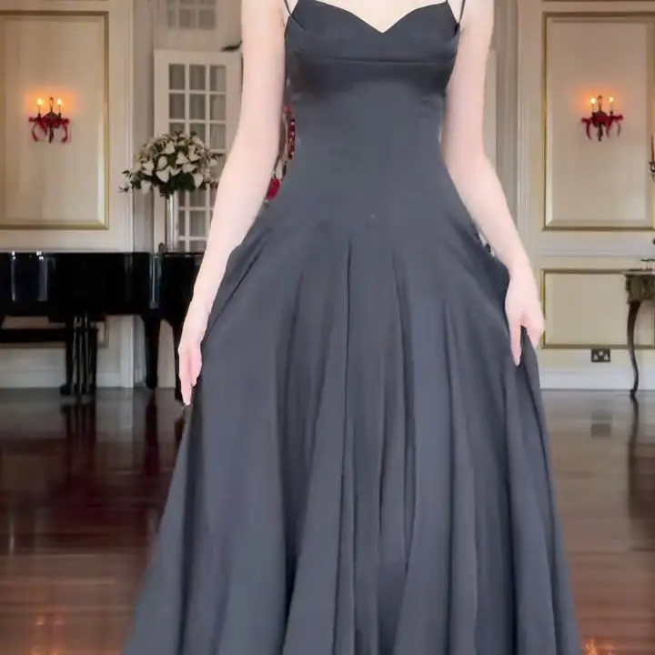 ĐẦM DỰ TIỆC , ĐI BIỂN , DẠO PHỐ , MACXI DÁNG DÀI TÙNG XÒE DRESS 2 Dây 3