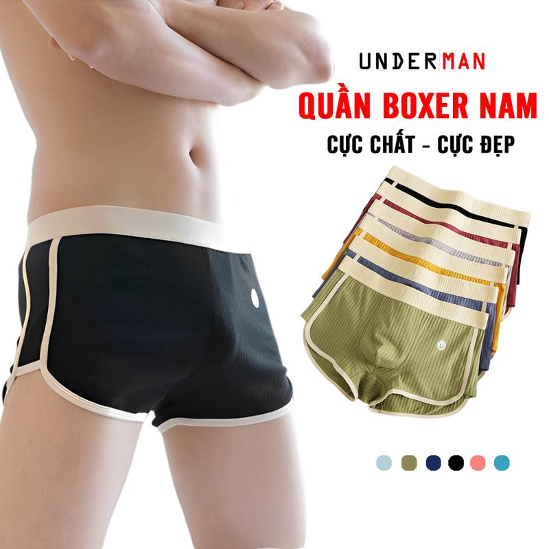  Lót  cao cấp Boxer UNDER.MAN  Sịp Đùi cotton cellulose Thiết kế mới không gây hằn cấn Kháng khuẩn khử mùi  lót thể thao  Boxer Menswear - SD xxl cúc quần nam Kate Thun 